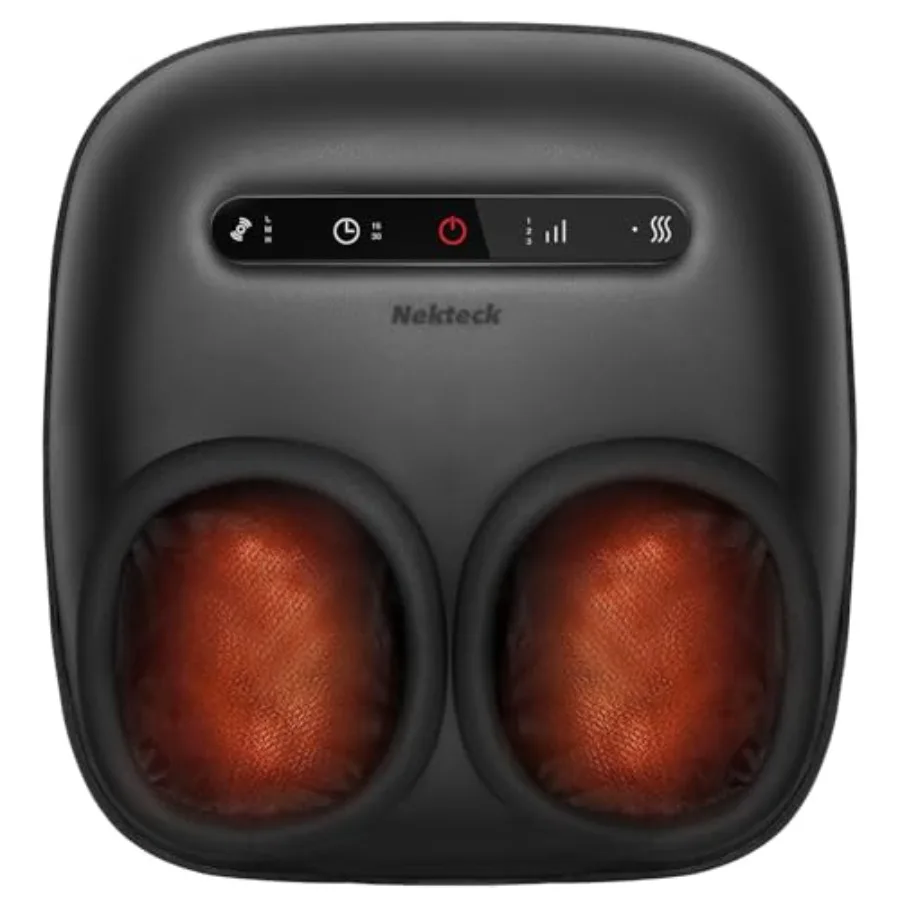 

Foot Massager with Heat [2026 Upgraded] Electric Shiatsu Foot Massage Machine for Circulation Plantar Fasciitis and Neuropathy