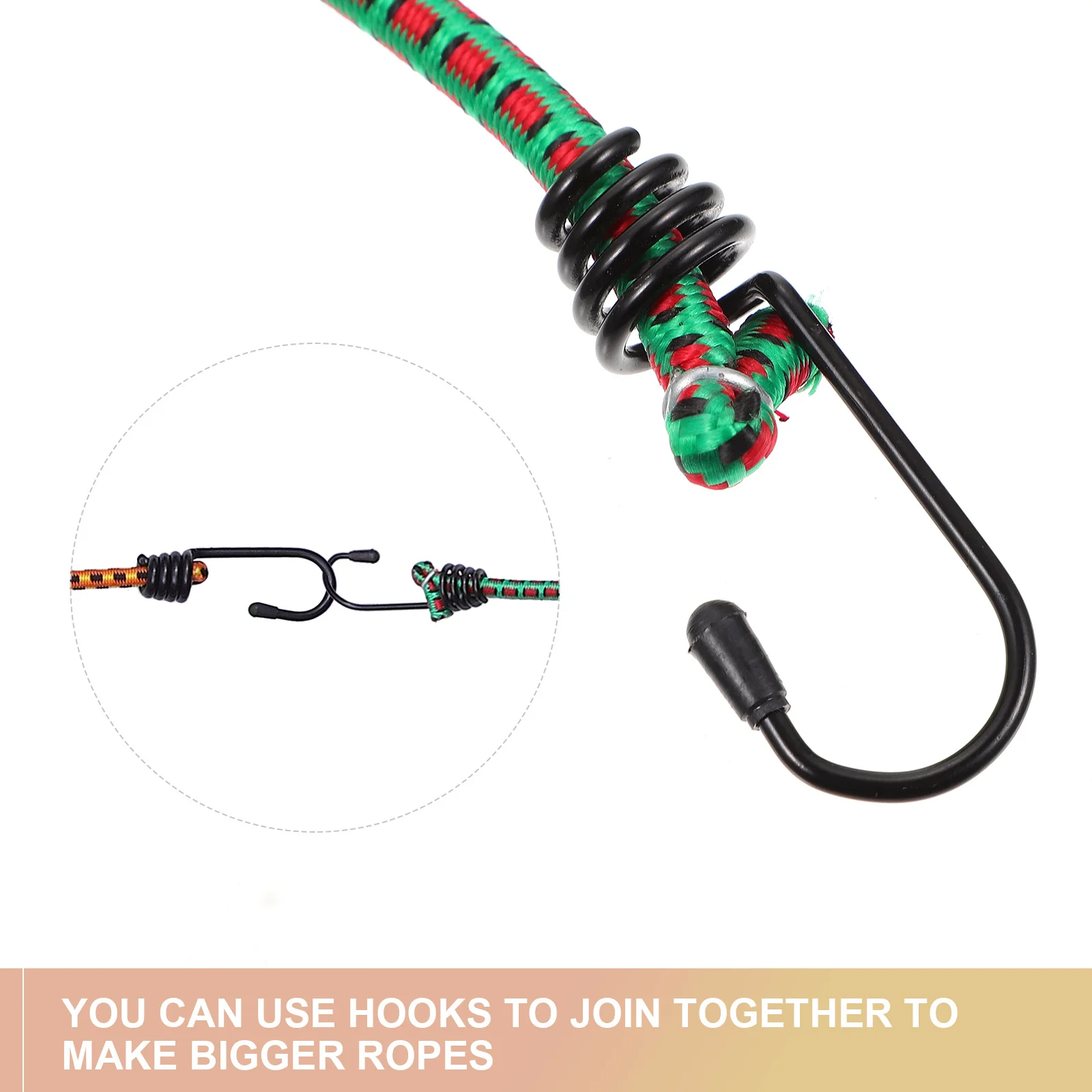 

3 Pcs Cargo Tightening Rope Cycling Luggage Binding Device Elastic Tensioner Belt