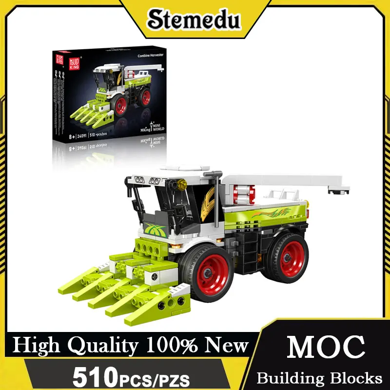 MOLD KING 510PCS Harvester Modello di veicolo tecnico Building Blocks Kit Ingegneria Simulazione Giocattolo di assemblaggio per bambini Ragazzo adulto