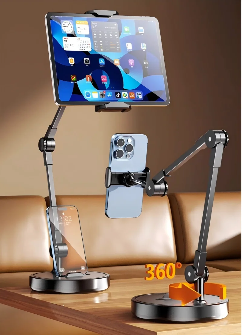 Soporte de Escritorio Cantilever para Fotografía Aérea con Base Pesada, Soporte Dedicado para Transmisión en Vivo con Teléfono Móvil y Fotografía de Alimentos