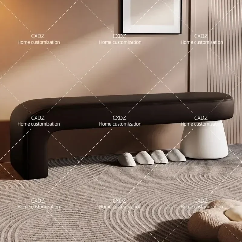 Luxury Shoe Change Stool Entryway Bench High End Home Porch Seating Fitting Room Sofa Stool Modern Hallway Furniture