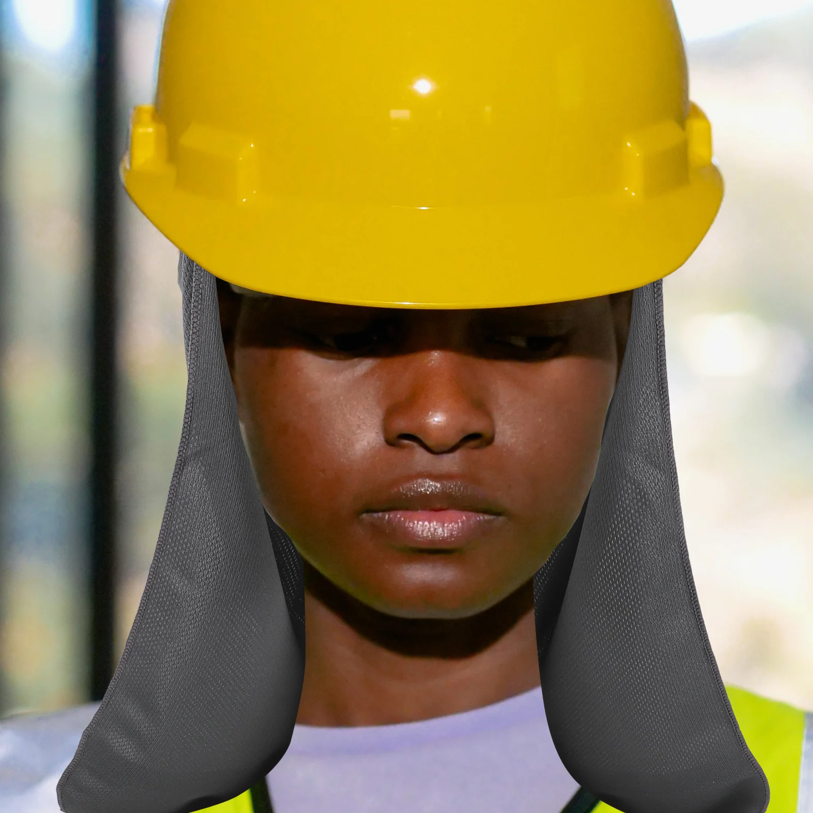 

4Pcs Sun Hat Full Brim Hard Hat Visor Neck Shade Protection Breathable Sunproof Construction Work Outdoor Safety Accessory