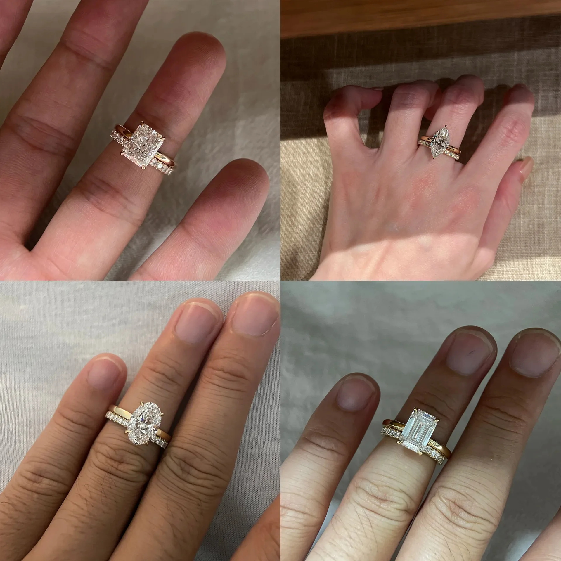 S925 Sterling Silver Retro High Carbon Diamond Pigeon Egg Ring Light Luxury Fashion Set Engagement Ring for Women