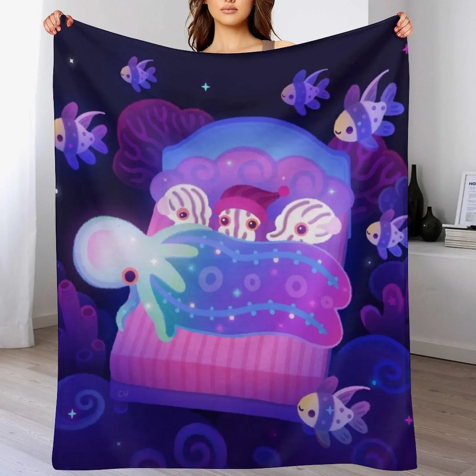 

Blanket octopus Throw Blanket Stain Resistant Cozy Warm Blanket