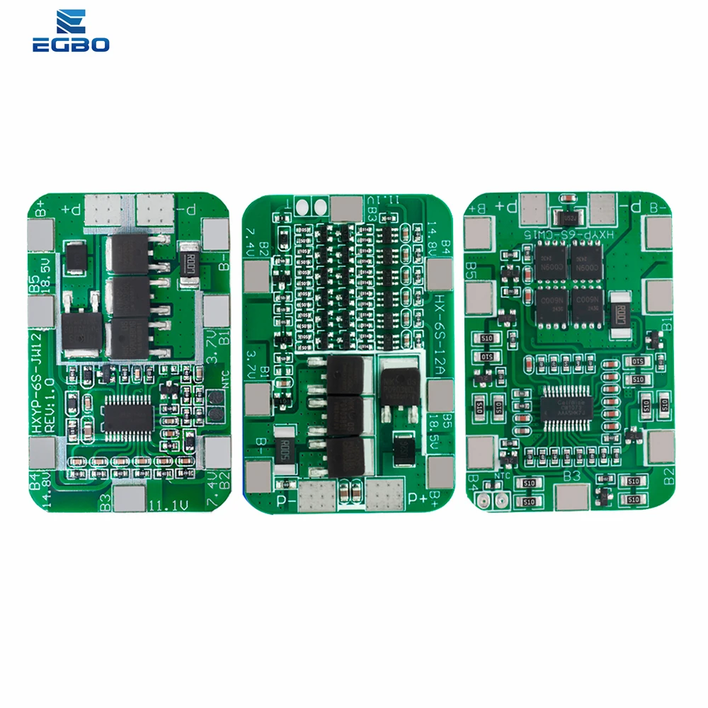 Placa de proteção PCB BMS para bateria de lítio Li-Ion, módulo celular, nova chegada equilibrada, 6 Pack 18650, 6S, 12A, 25A, 24V, 25.2V, 1-10Pcs