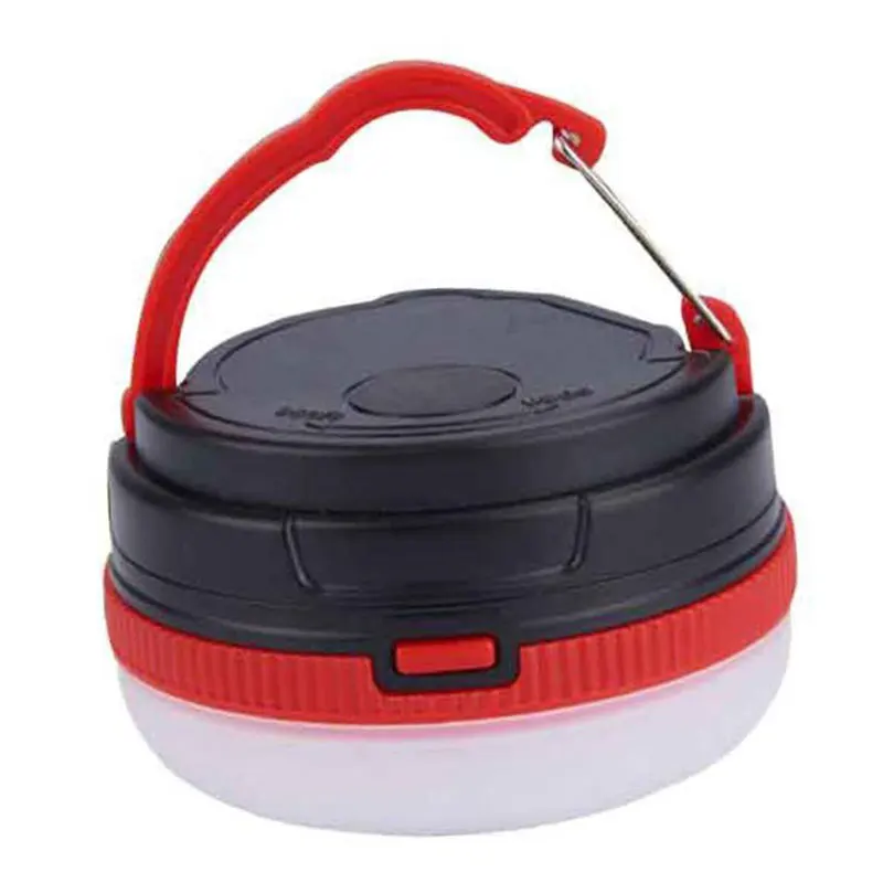 USB Output Port Red Plastic Camping Light With Hook Magnet Charger Mini LED Charging interface