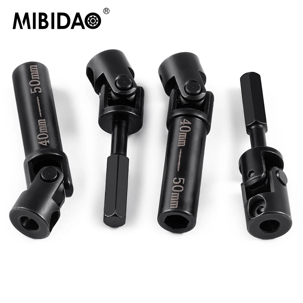 MIBIDAO 2Pcs Steel Drive Shaft for FMS FCX24 Power Wagon Smasher V2 Chevrolet K5 1/24 RC Car Truck Model Upgrade Parts
