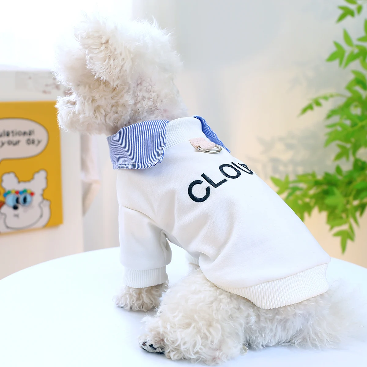 1PC Pet Clothing Cat Spring and Autumn Thin Fake Two Piece Shirt Pullover Crew Neck With Drawstring Buckle For Small Medium Dogs