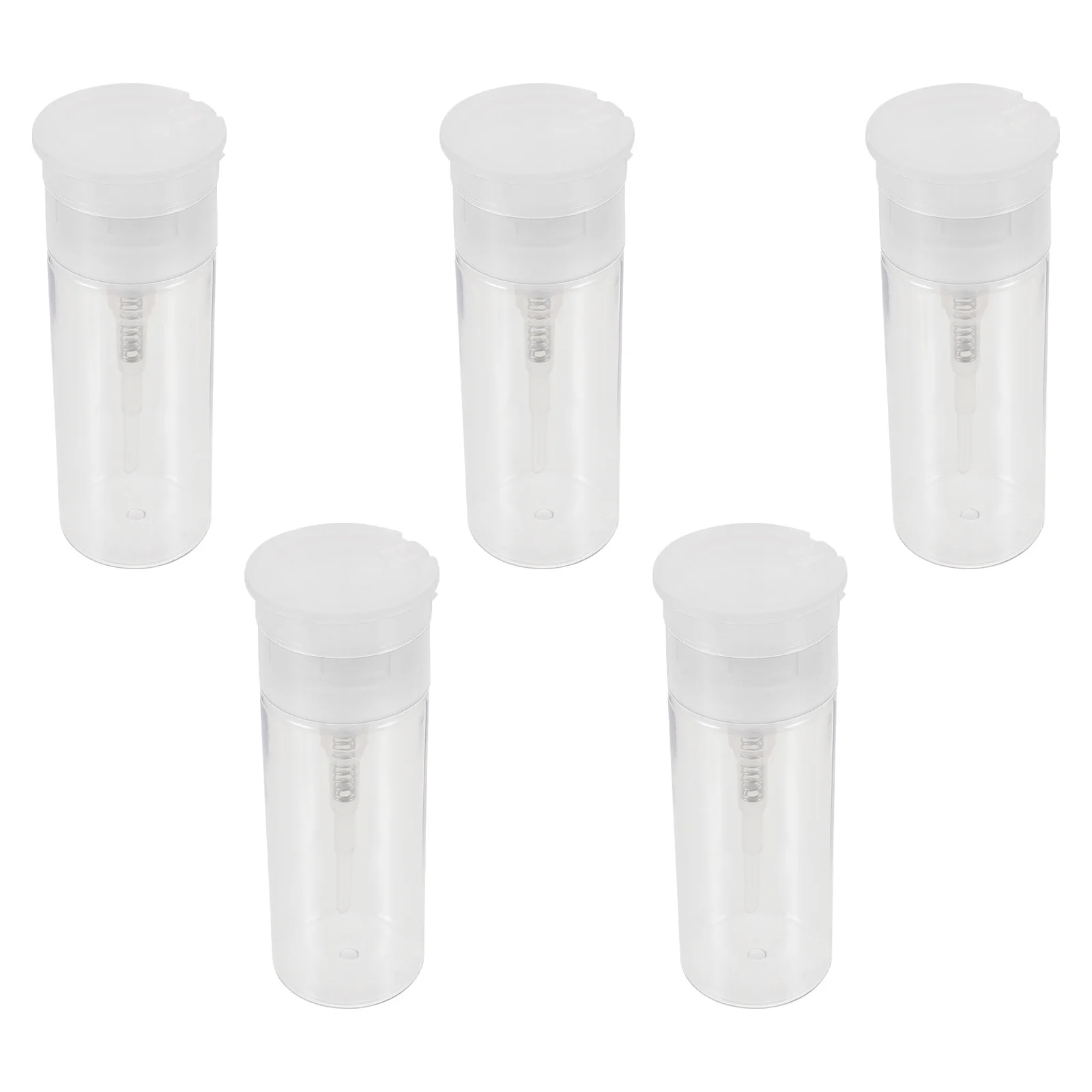 5 stuks sterke plastic persflessen voor nagellakremover make-up lotion toner draagbare reiscontainers persfles