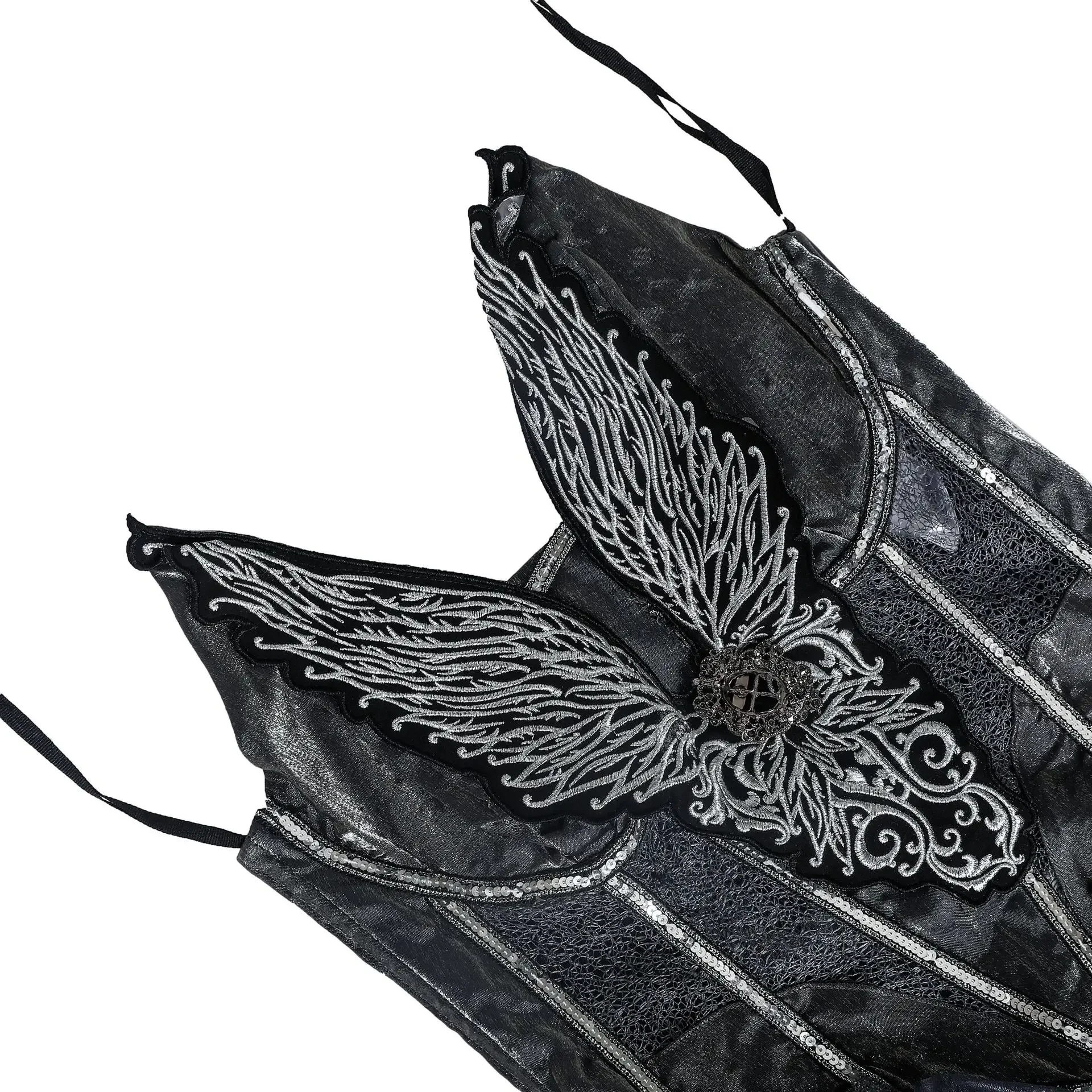 Fallen Dark Angel Cosplay Uniform for Women Evil Wing Angel Daemon Costume Halloween Party Make up Dress Stage Show Props Outfit