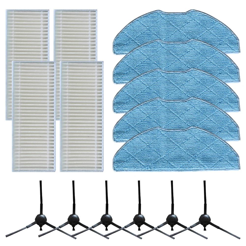 X-플로어 S135 S135+ / S140 S140+ / RR91C5WH RR91D5WH RR9177WH RR9197WH 진공청소기용 사이드 브러시 필터 걸레 천 키트 1세트