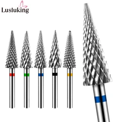 Tip Tungsten Carbid Nail Drill Bits Electric Manicure Drill Accessory Milling Cutters for Nail Gel Polish Remover Nail Tools