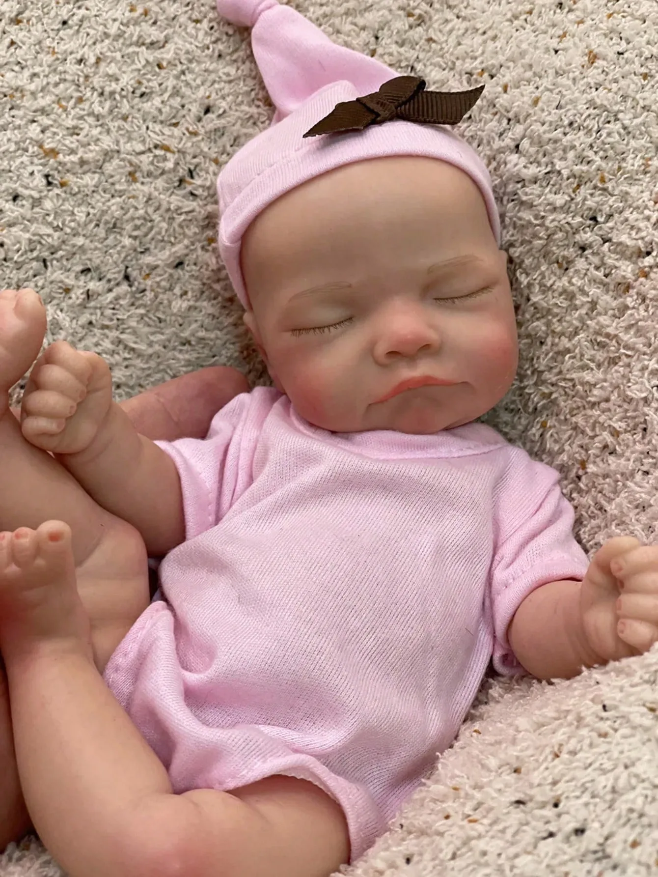 10 Inch 25.4 Cm Solid Silicone Reborn Girl Dolls Handmade Bebe 3D Painted Finished Newborn Baby Doll