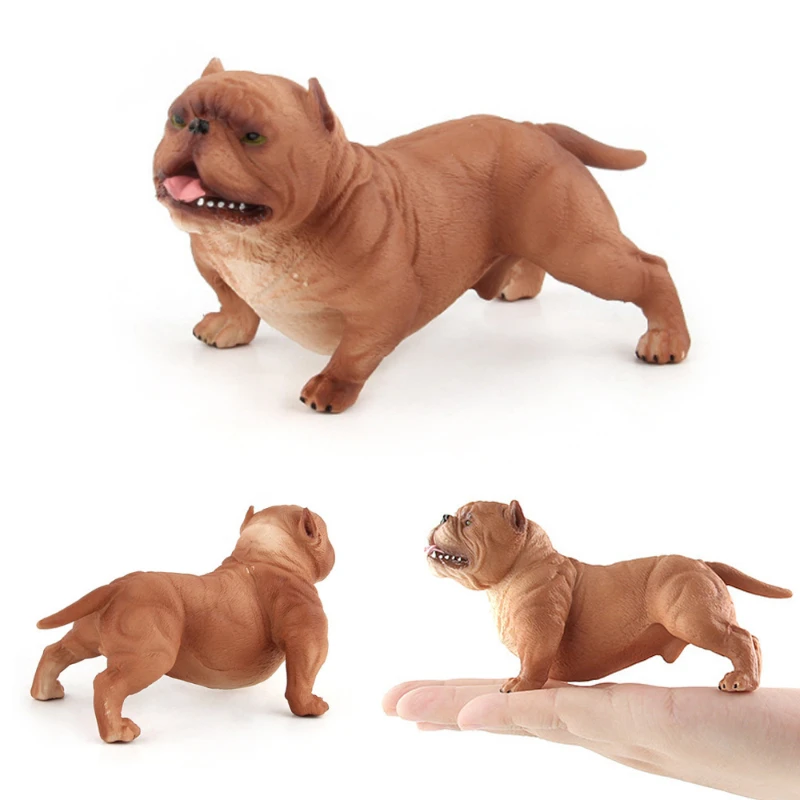 Simulation French Bulldog American Bully Animals Action Figures Ornaments Miniatures Cute Dog Desk Decor Home Accessories Toys