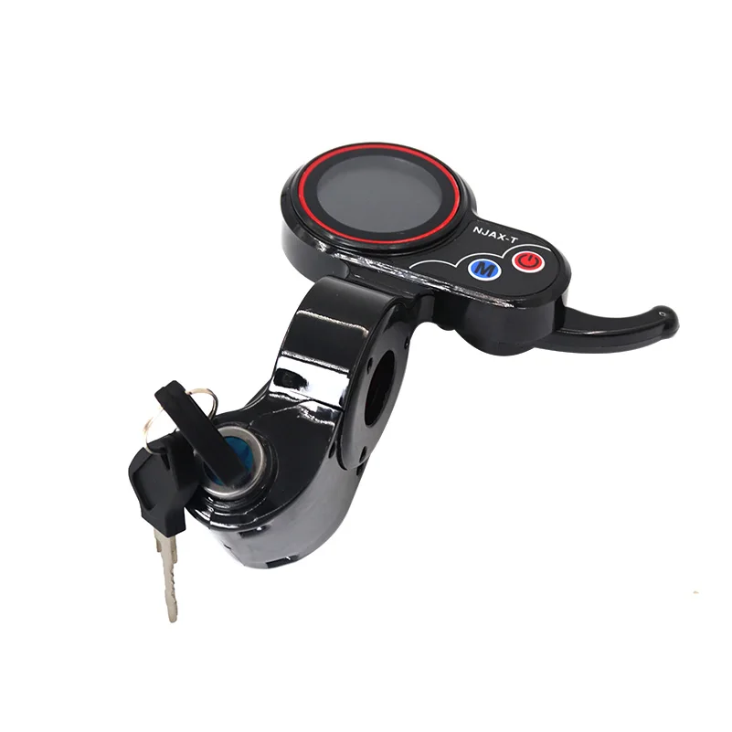 NJAX-T Dashboard Throttle 48V 6 Pin LED Display For Zero 8 9 10 8X 10X 11X Electric Scooter Display Instrument With Key