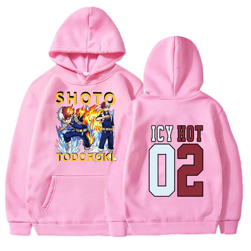 New Fashion Hoodies Anime Todoroki Shoto Printing Hoodie Harajuku Sweatshirts Women Men Long Sleeve Autumn Winter Clothes