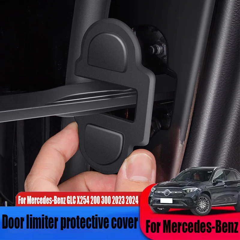 

Для Mercedes-Benz GLC X254 200 300 2023 2024, защитный чехол для ограничителя двери, автомобильные аксессуары для украшения интерьера