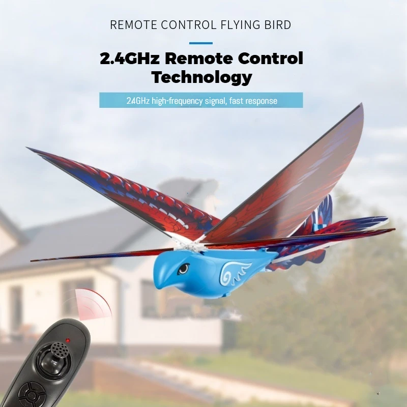 

Бионический пульт дистанционного управления, летающая птица, электрическое хлопающее крыло, радиоуправляемая игрушка 360° ° Розумная игрушка-самолет на колесиках для детей