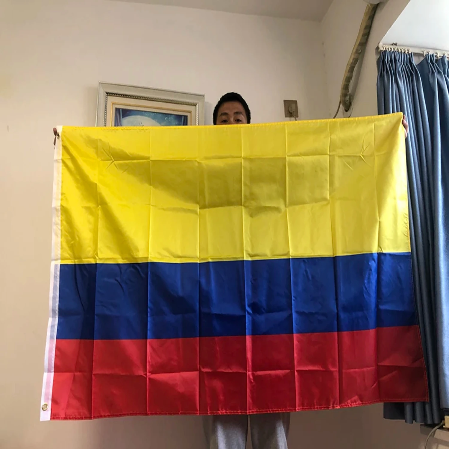 nt with the striking colors and intricate design. Enhance any room with this stunning Colombian flag, crafted with care and atte