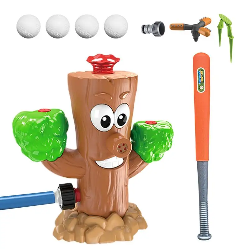 

Water Spray Sprinkler Baseball Tree Stump Design Summer Water Game 360 Degree Rotating Spray Sprinkler Baseball For Girls Pets