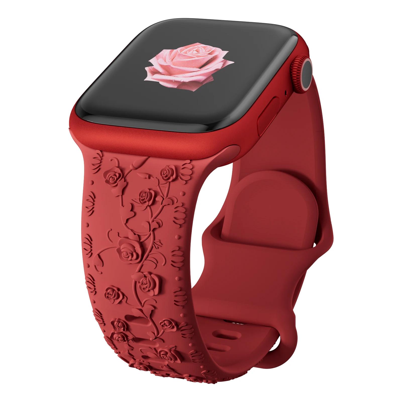 Für Apple Watch Armband 42mm 41 40 45mm 49mm 44mm Blumen-Gravur Armband Correa für iWatch Series 12 11 10 9 7 SE 6 8 Ultra4 – Detail 21