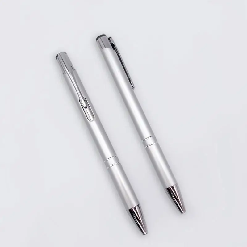 31BA 10x Retractable Ballpoint Pens Point Work Pen 1.0mm Black/Blue Metal Ballpoint Pen Comfortable Writing Pens