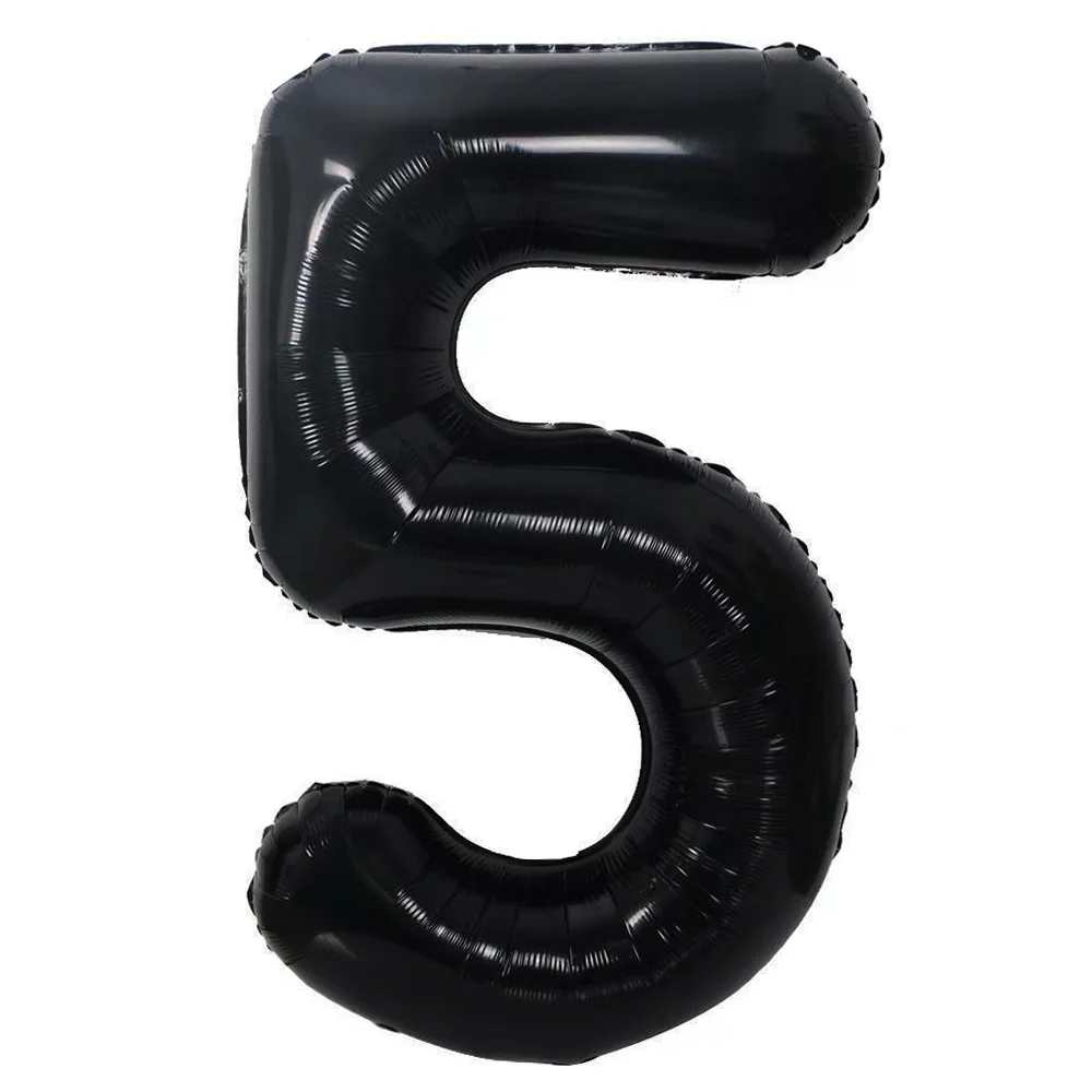 40 Zoll Schwarze Digitale Ballon-Dekoration für Kindergeburtstagsfeiern, Mädchen-Fotografie, Kreative Requisiten, Große Zahlen 0123456 – Detail 11
