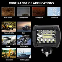 1PCS 12v Offroad Spot Flood Combo Work Light LED Light Bar Superbright 6000K for Car SUV 4x4 Boat ATV Barra LED Headlights 4