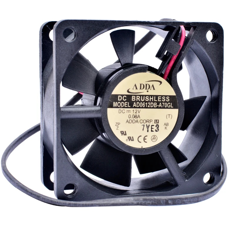 

AD0612DB-A70GL 60mm fan 6cm 6025 60x60x25mm DC12V 0.08A Double ball silent cooling fan suitable for power supply