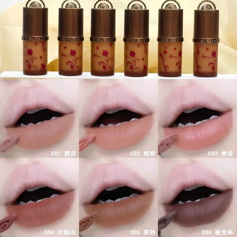 GIRLCULT Multi-Use Makeup Lipstick Mud,Blush Cream Shimmer Liquid Eyeshadow,Nude Shade for Natural Glow Make Up Blusher