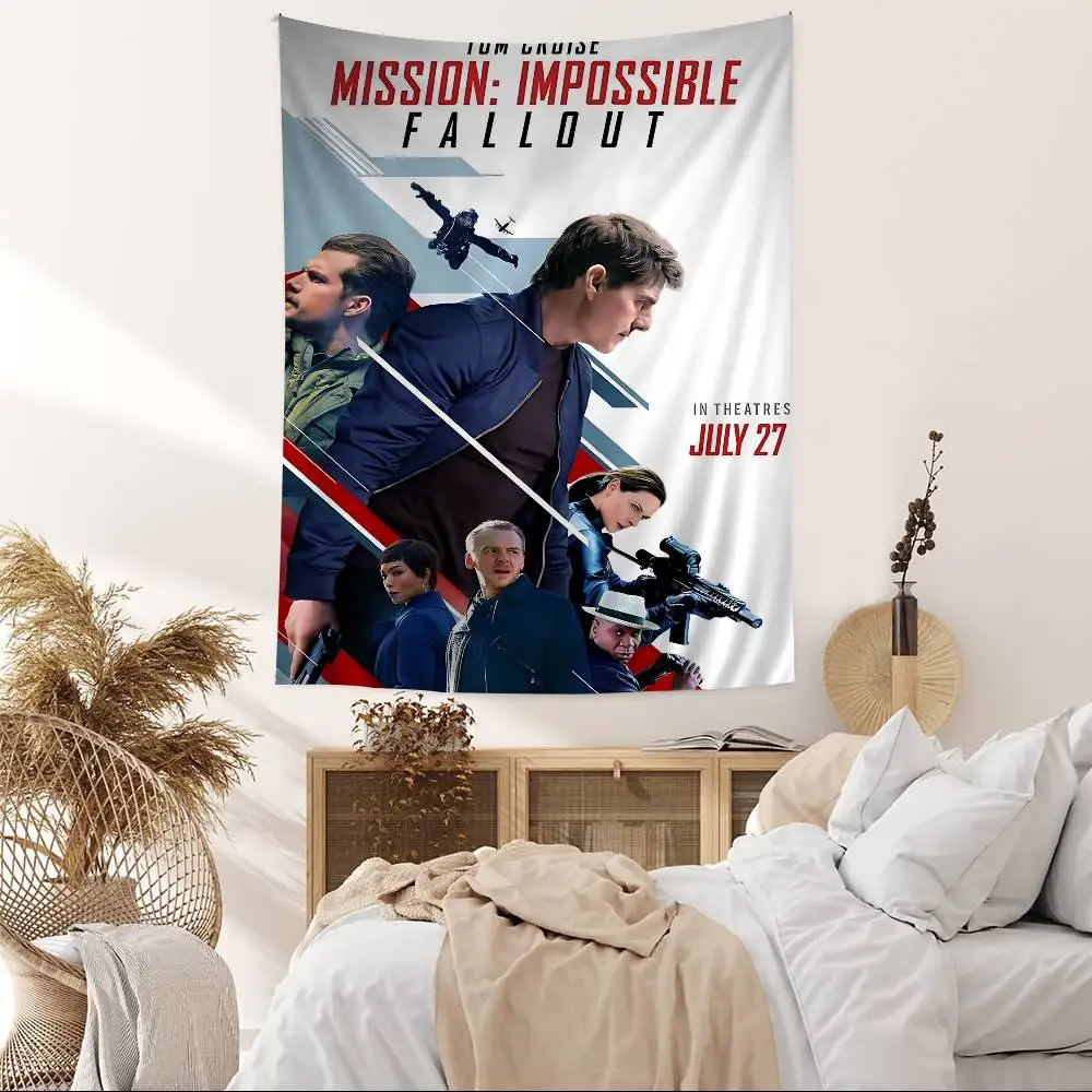 Movie Mission Impossible Colorful Tapestry Wall Hanging Hanging Tarot Hippie Wall Rugs Dorm Wall Art Decor