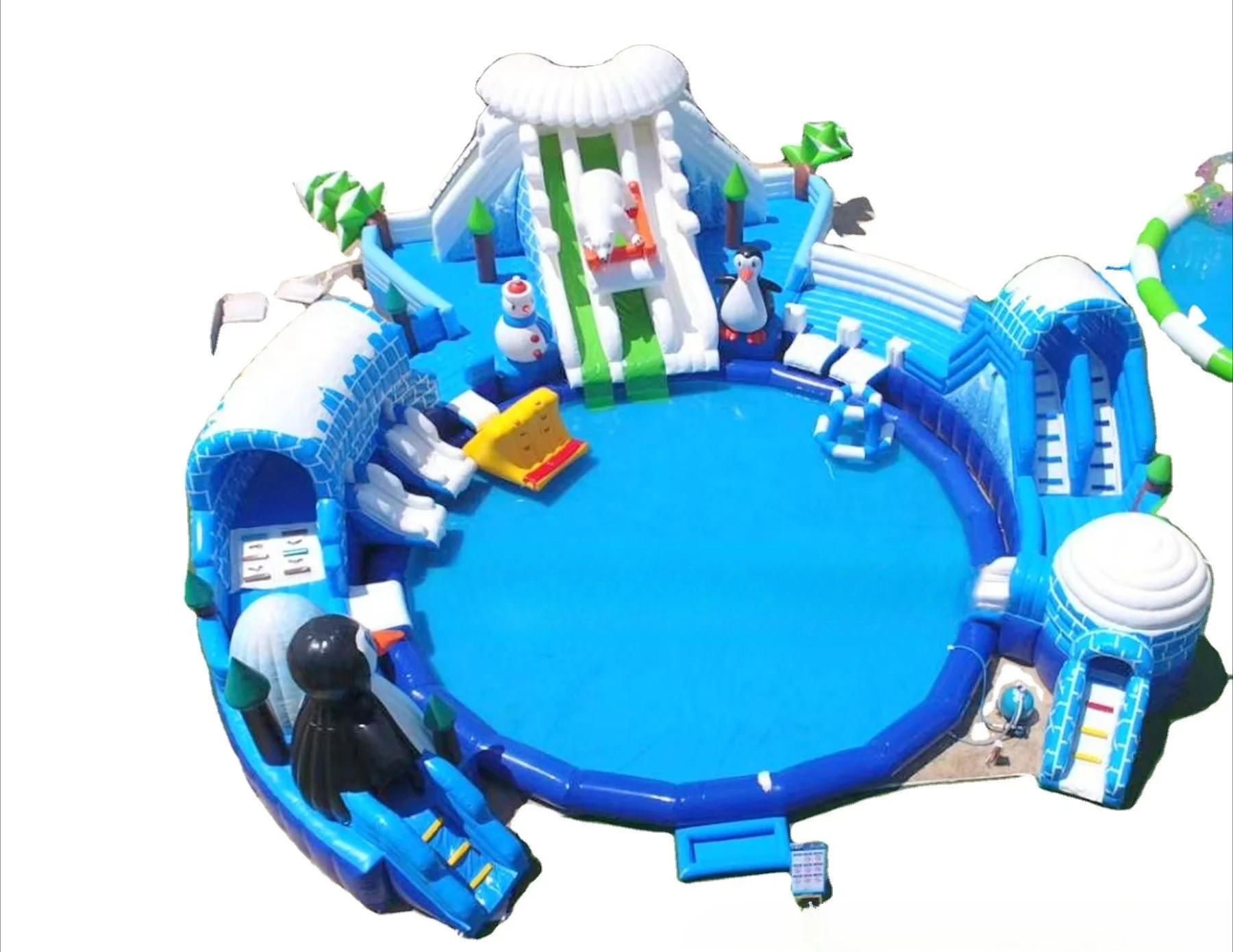 

Outdoor Cartoon Design Land Inflatable Water Park for Kids