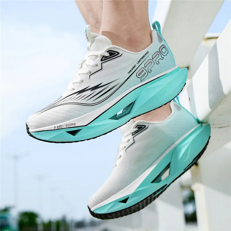 Men's Running Shoes Jogging Breathable Mesh Cushioning Outdoor Couple Non-Slip Trainer Race Sneakers Luxury shoes Off-road Shoes