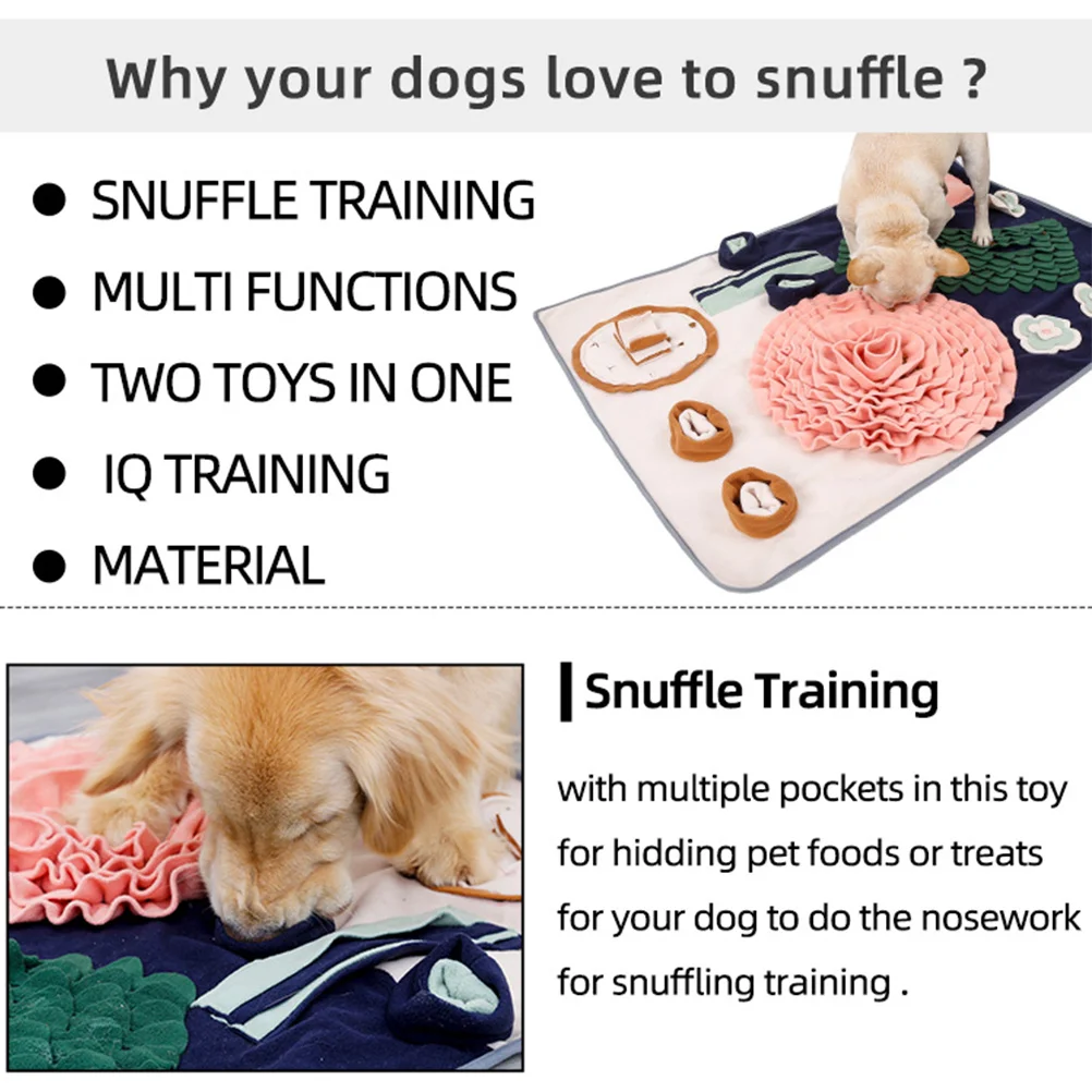 

Large Flower Slow Feeding Mat For Dogs Pet Sniff Training Small Medium Large Breeds Dog Foraging Pad Anti