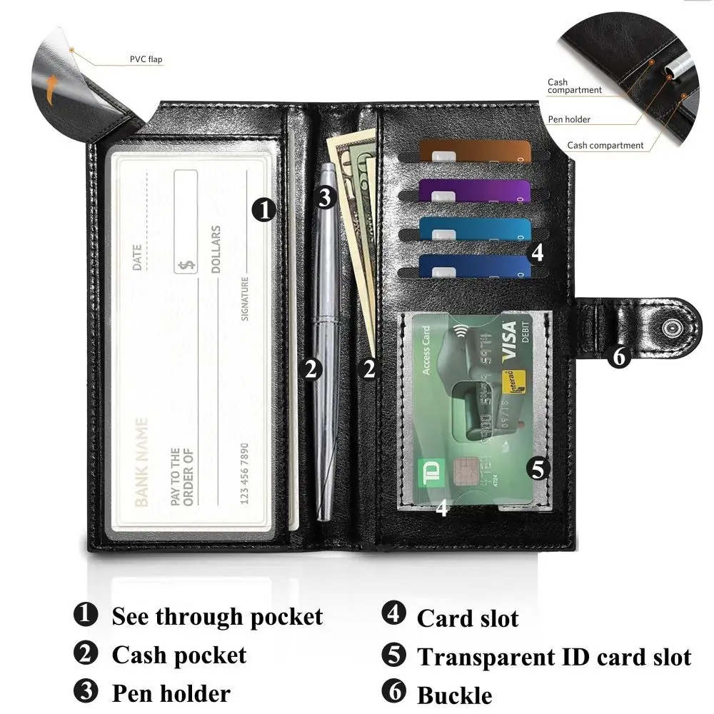 Hasp Rhinestone Checkbook Covers with Pen Insert Bling ID Credit Card Holder Artifitial Diamond Glitter Female Purse For Women