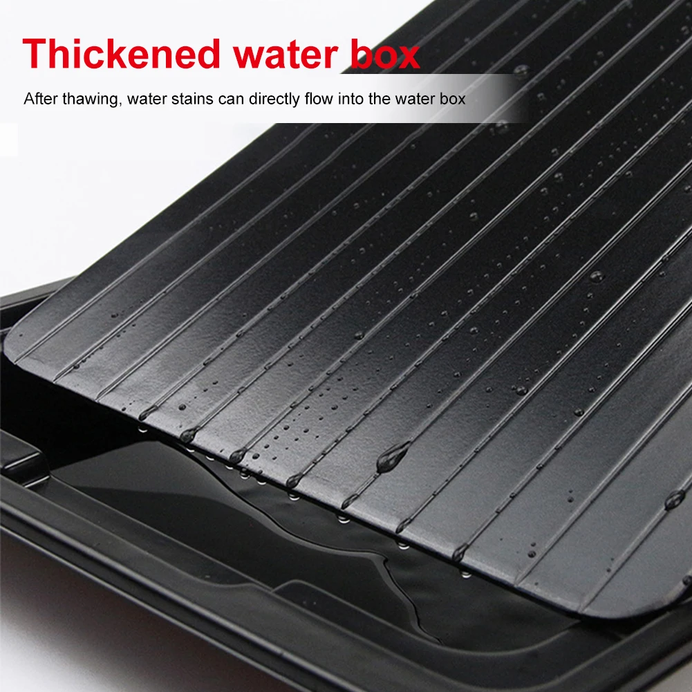 Defrosting Tray for Frozen Meat and Food Aluminum Thawing Plate with Drip Pan Quick Defroster Board Defrosting Mat