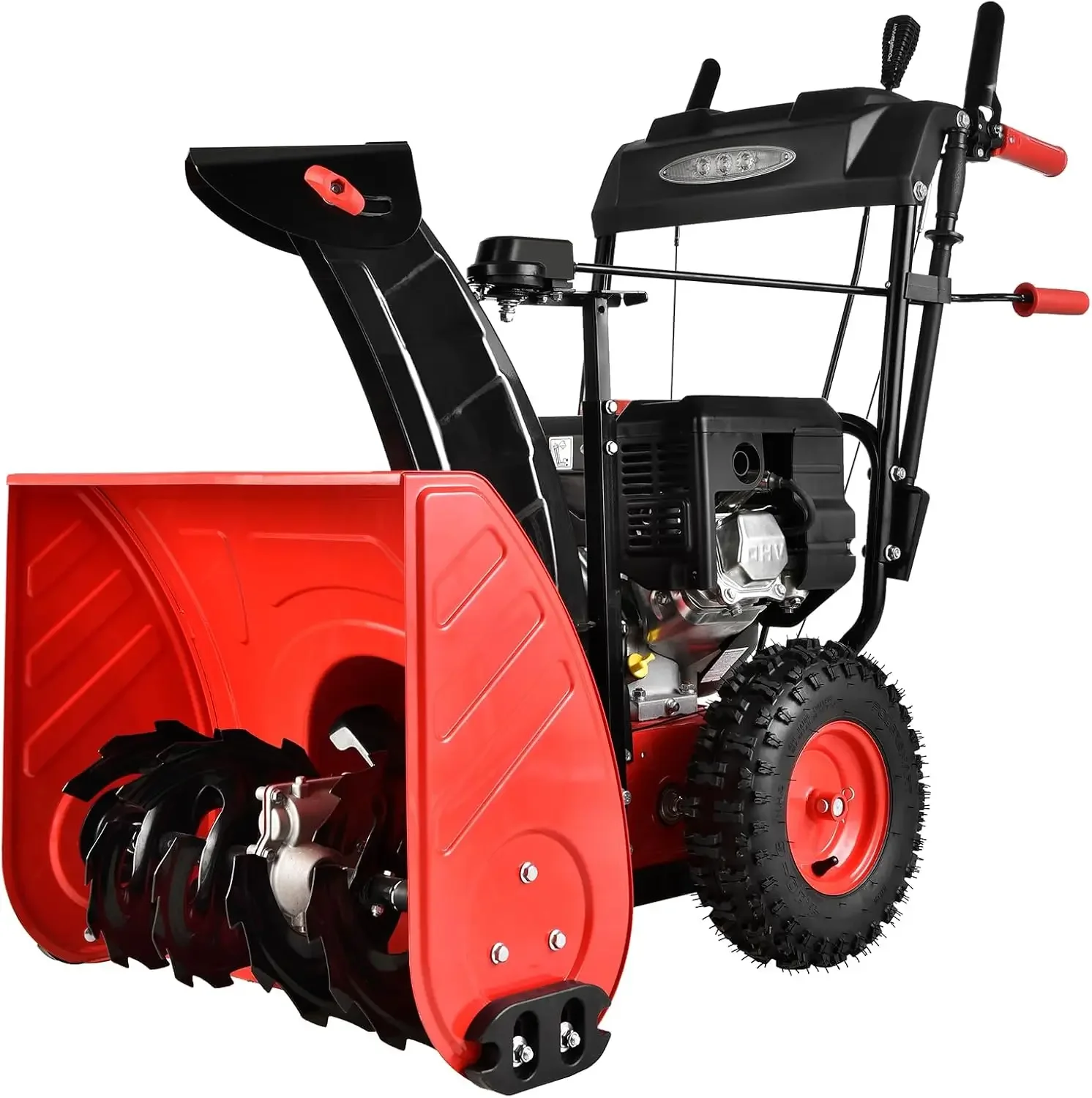 Snow Blower Gas Powered 26-Inch 2-Stage 212cc Engine with Electric Starter, LED Headlight, Self Propelled Snowblower