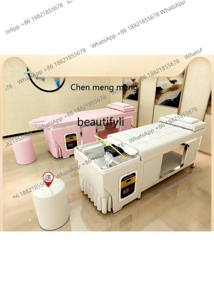 S7486 ss Head Therapy Beauty Massage Bed Thai Style Shampoo Chair Hair Salon Physiotherapy Health Care Steaming Bed