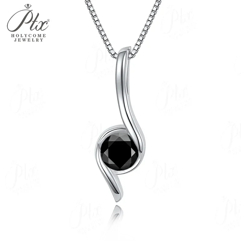 6,5 mm Moissanit-Komma-Halskette, Labor-Diamant-Anhänger, VVS1-Reinheit, Sterling Silber 925, 18k Weißgold-Plattierung, 2025 Beliebter Stil, Geschenk – Detail 5