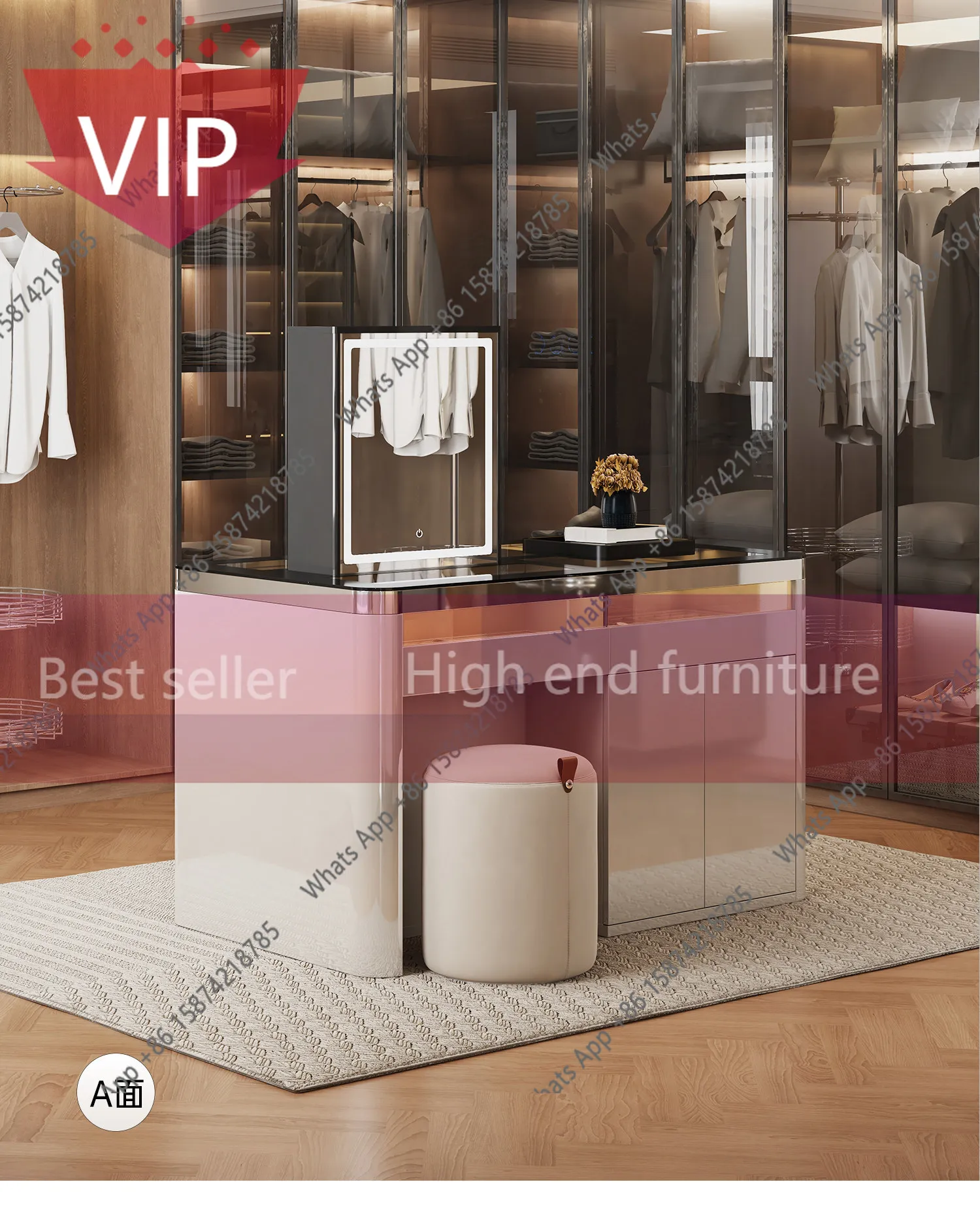 ZL Italian light luxury cloakroom Nakajima chest intelligent lifting dresser premium jewelry storage display cabinet