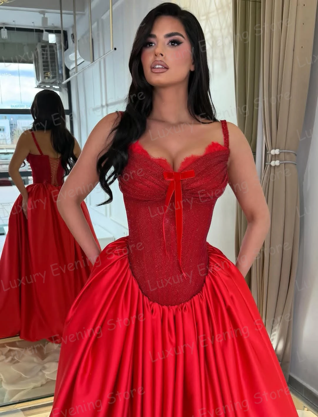 Simple Sexy A Line Evening Dresses Women's Prom Gowns Sweetheart Formal Sleeveless Customized Beach Party Vestidos De Noche 2026