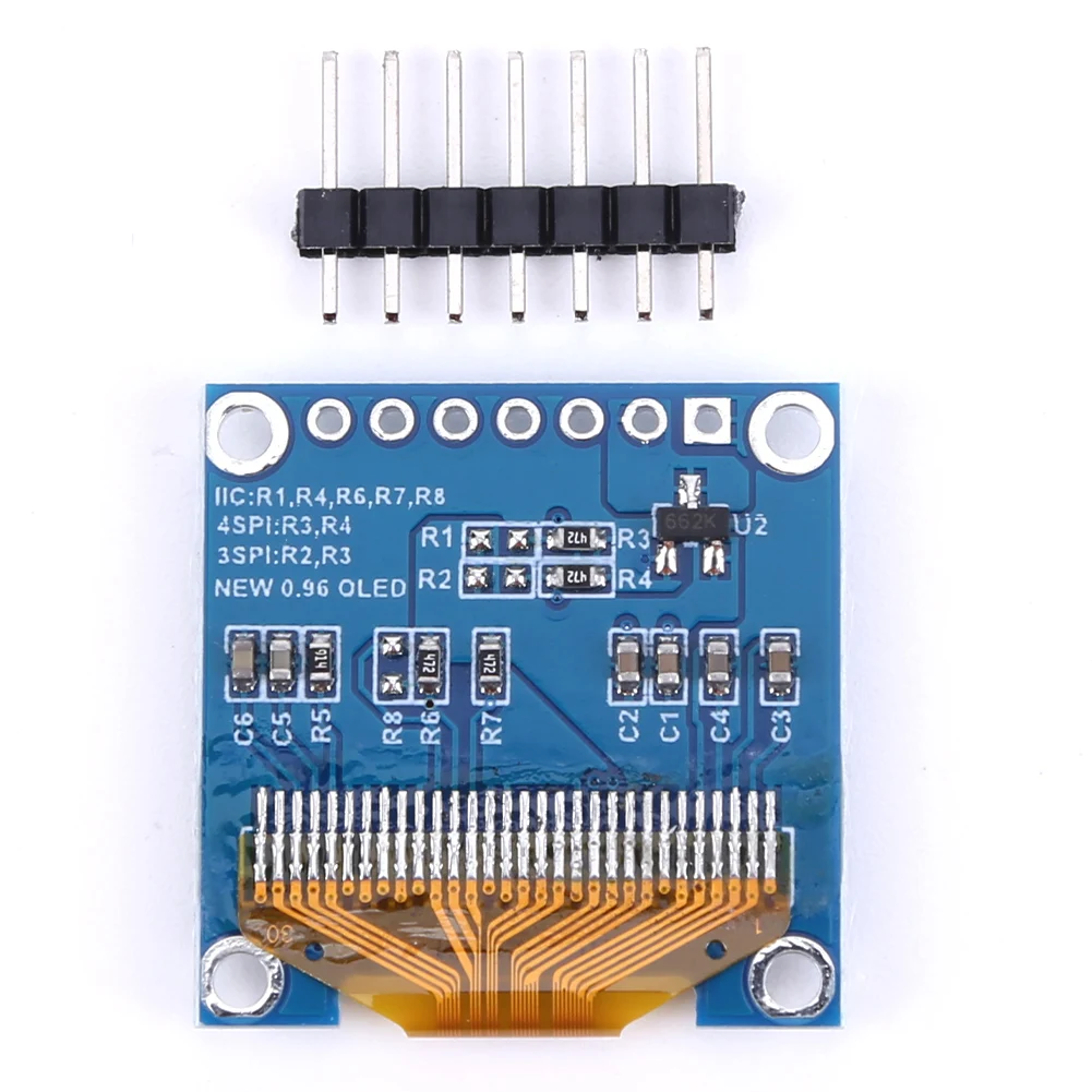 Moudlue หน้าจอ OLED ขนาด0.96นิ้วความละเอียด128X64 3.3-5โวลต์6พินหน้าจอ OLED ความละเอียด LCD iic/spi โมดูลแสดงผลไดรเวอร์ SSD1315