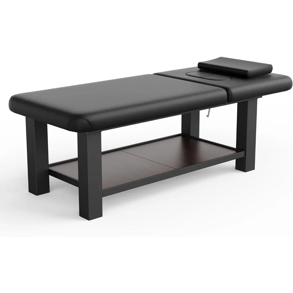 

Metal Frame Heavy Duty Stationary Massage Table with Open-Chest & Headrest for Treatment Table, Physical Therapy Table,