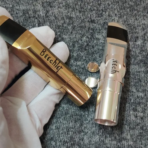 Imagen 2 del producto Recién llegado, saxofón Beechler, boquilla de Metal Alto Soprano Tenor, tamaño 5 6 7 8 9, accesorios para saxofón chapados en plata