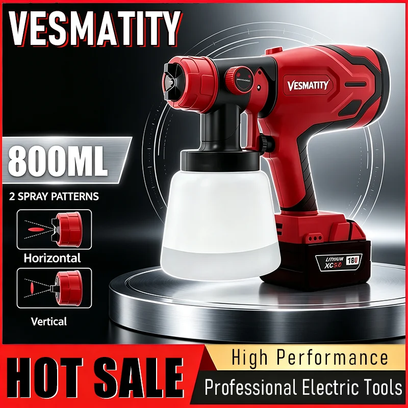 2026-ブラシレスコードレススプレーヤー-800mlタンク-600w-39000rpm-自動車・家具・壁塗装用電動工具-ミルウォーキーバッテリー対応