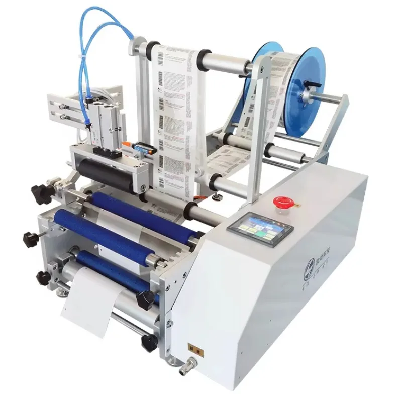 Printer Label Machine for Plastic Bottles Front and Back Side Label Applicator Bottles Sticker Labeling Machine