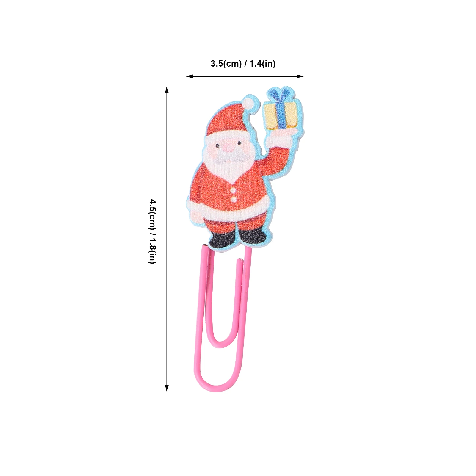 

50Pcs Christmas Santa Paper Clips Wooden Design Bookmarks for Files Notes Pages Office School Home Desk Organizer Supplies
