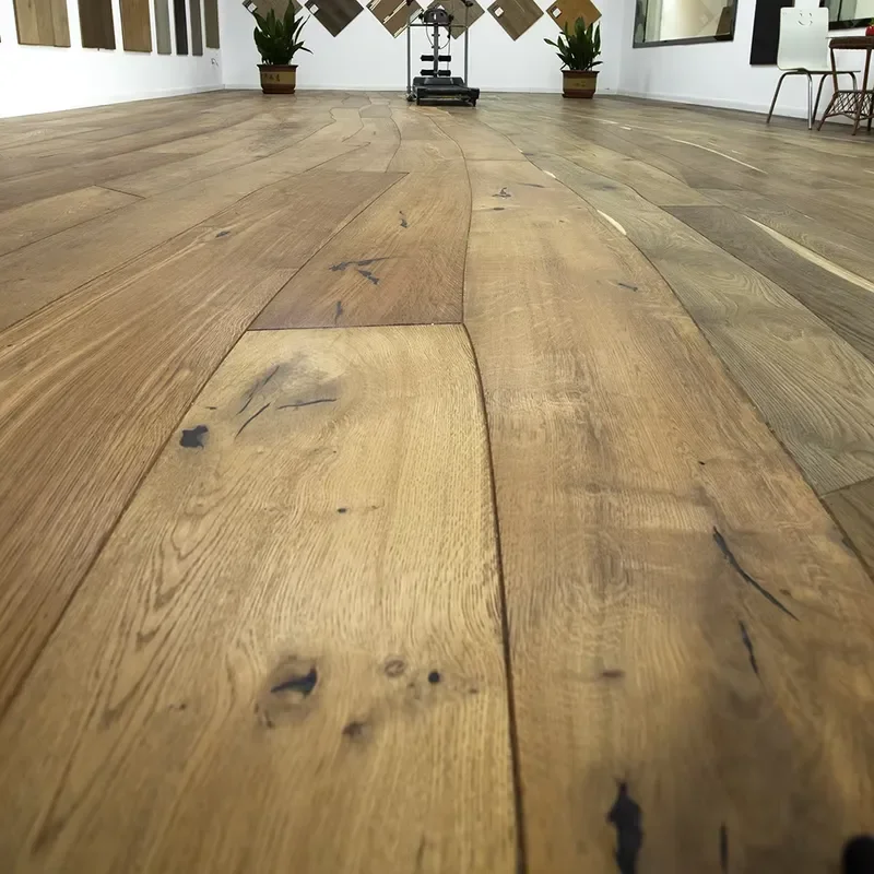 Whole House Customization Rural Style Unique Thick 20/6mm Oak Multilayer Irregular Engineered Flooring