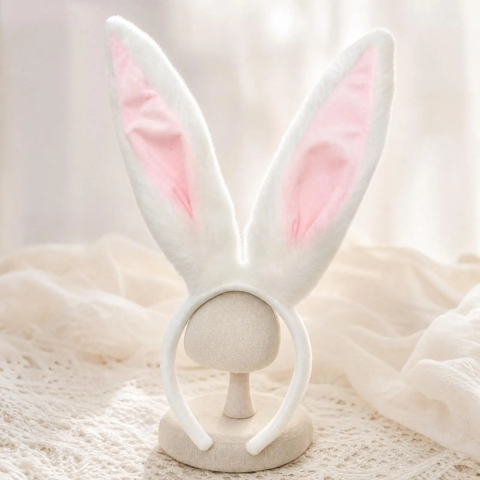 Soft Bunny Ears Headband Lightweight for Themed Parties, Performances, Kids