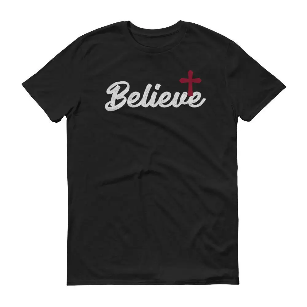 Believe the reason for season Jesus Christ Cross Christian Christmas Holiday  T Shirt